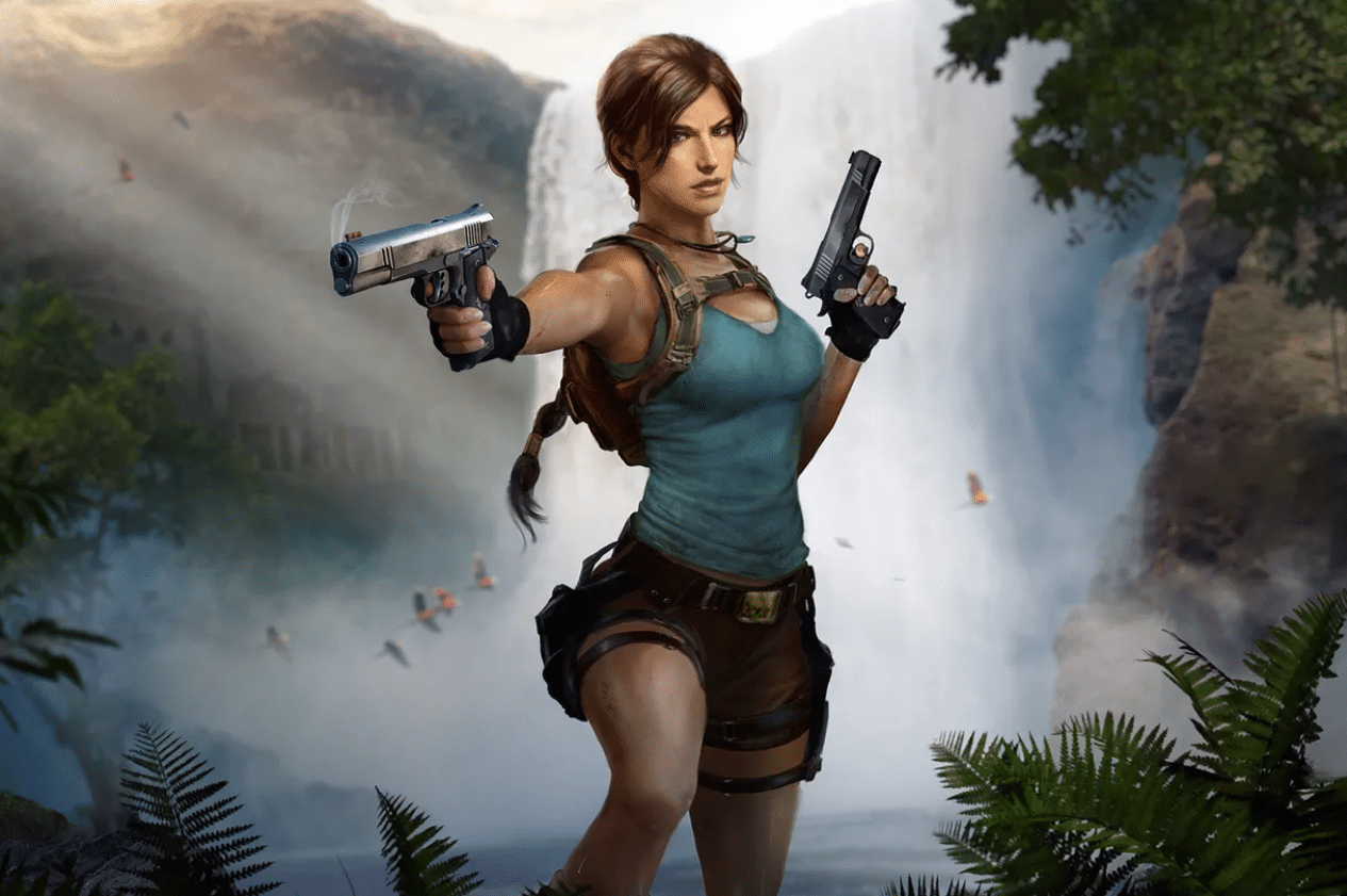 lara croft, immagine di archivio della serie tomb raider
