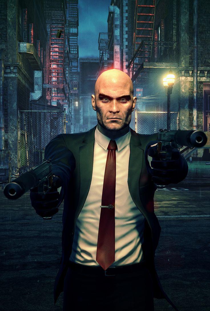 artwork di hitman absolution con agente 47