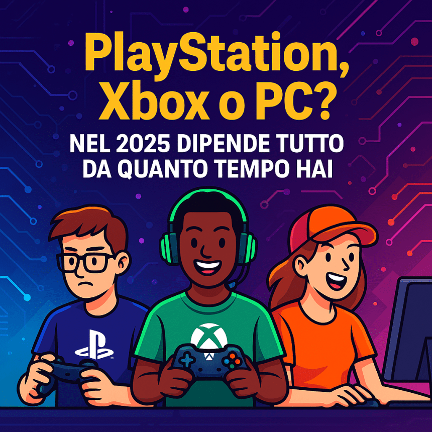 playstation, xbox o pc nel 2025 dipende tutto da quanto tempo hai