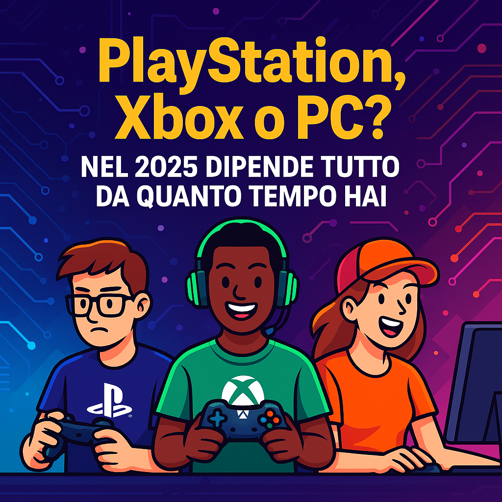 playstation, xbox o pc nel 2025 dipende tutto da quanto tempo hai