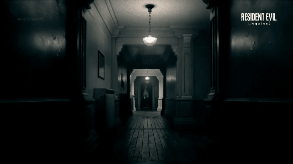 un corridoio vuoto, una figura in fondo, e la luce che vacilla. resident evil 9: requiem non ha bisogno di mostri per farti venire i brividi.