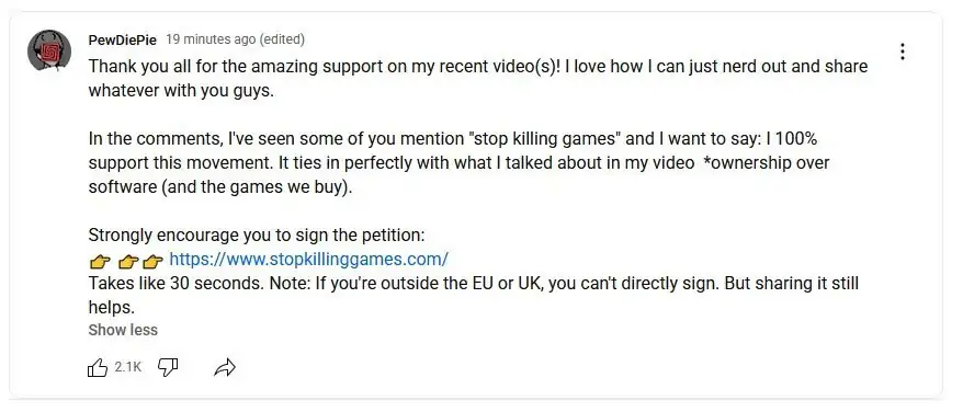 stop killing games supera 1 milione di firme: ora l’europa deve rispondere