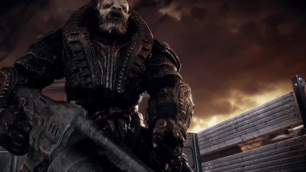 locusta armata in gears of war reloaded su ps5, grafica 4k e dettagli del remaster