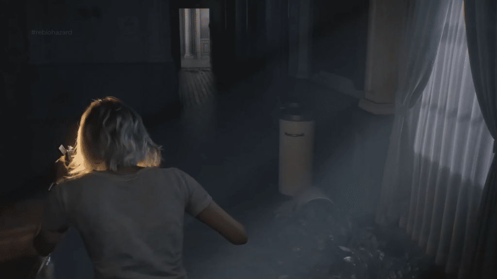 gameplay resident evil requiem con luce dinamica e accendino
