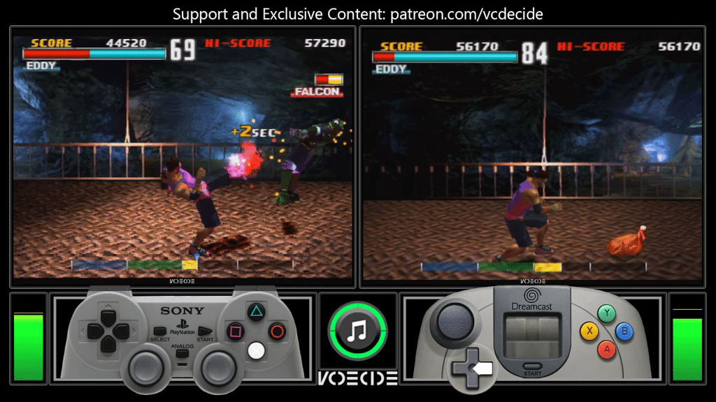 tekken 3 (playstation vs dreamcast) real hardware comparison 3-49 screenshot