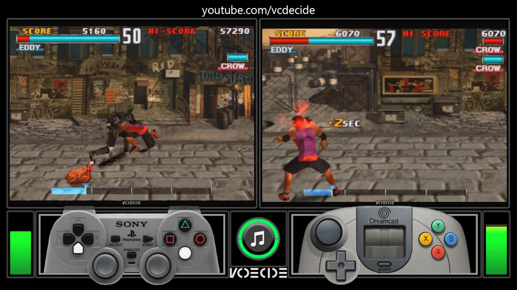 tekken 3 (playstation vs dreamcast) real hardware comparison 3-49 screenshot