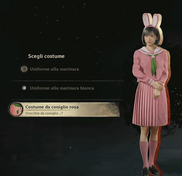 silent hill f – costume da coniglio rosa con orecchie