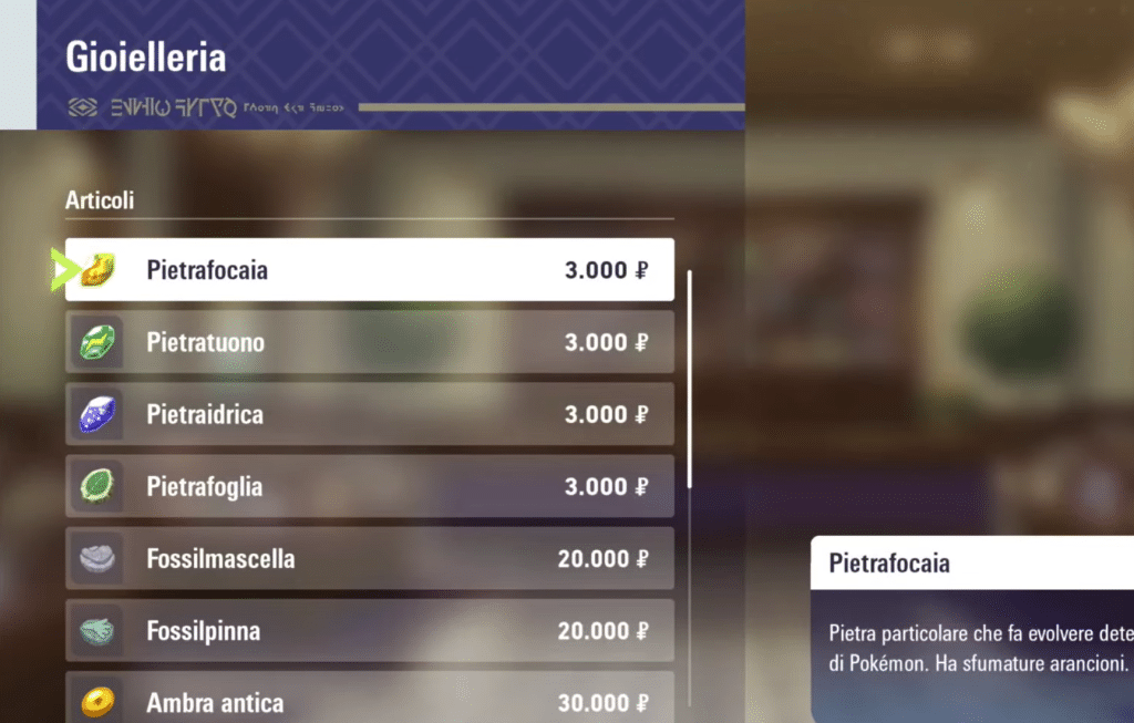 pokémon leggende z-a: dove trovare tutte le pietre evolutive e quali puoi comprare?