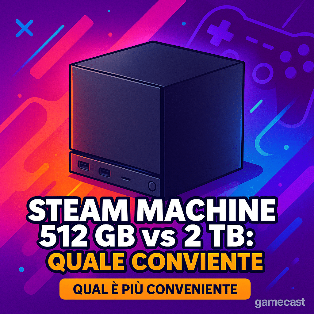 le due versioni di steam machine offrono la stessa potenza ma capacità diverse.