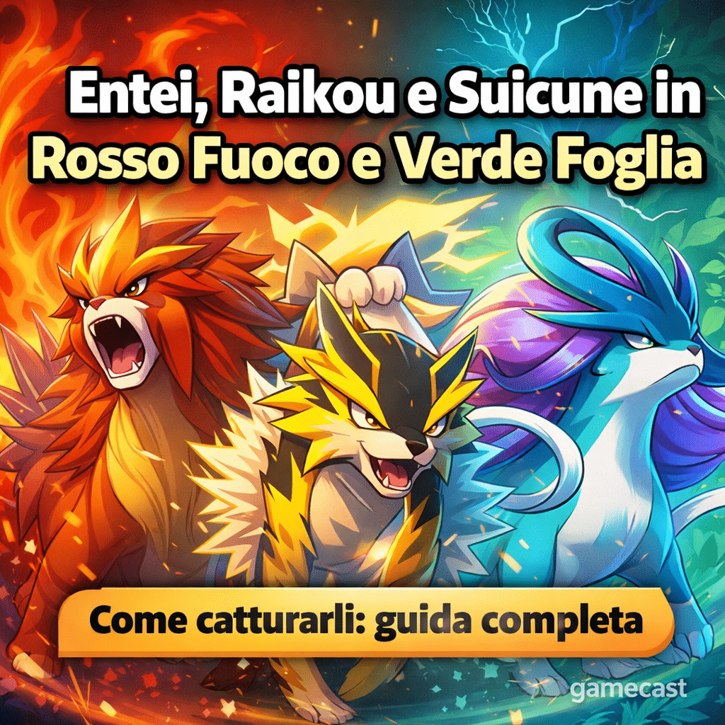 Come catturare Entei, Raikou e Suicune in Pokémon Rosso Fuoco e Verde Foglia