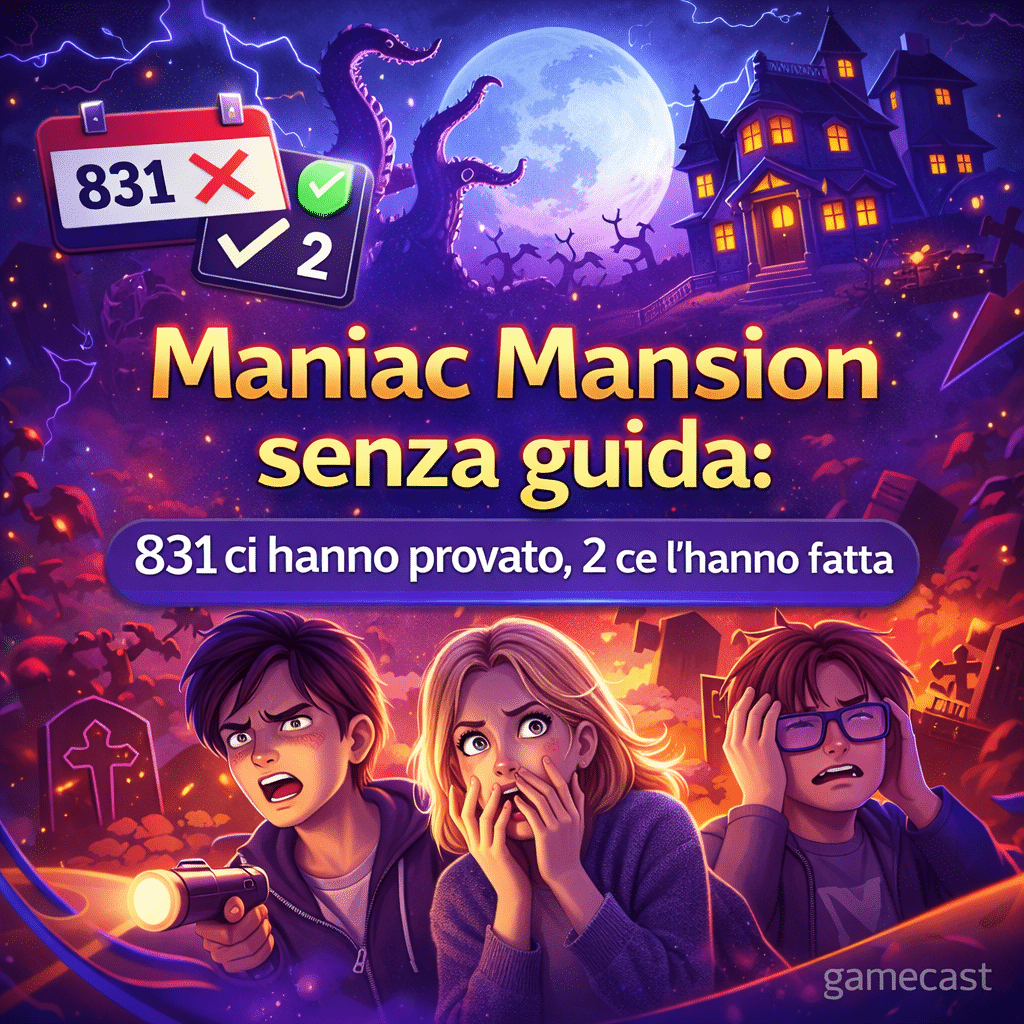 Maniac Mansion senza guida: 831 ci hanno provato, 2 ce l’hanno fatta