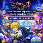 The Seven Deadly Sins: Origin, come farmare exp maestria senza spendere chiavi