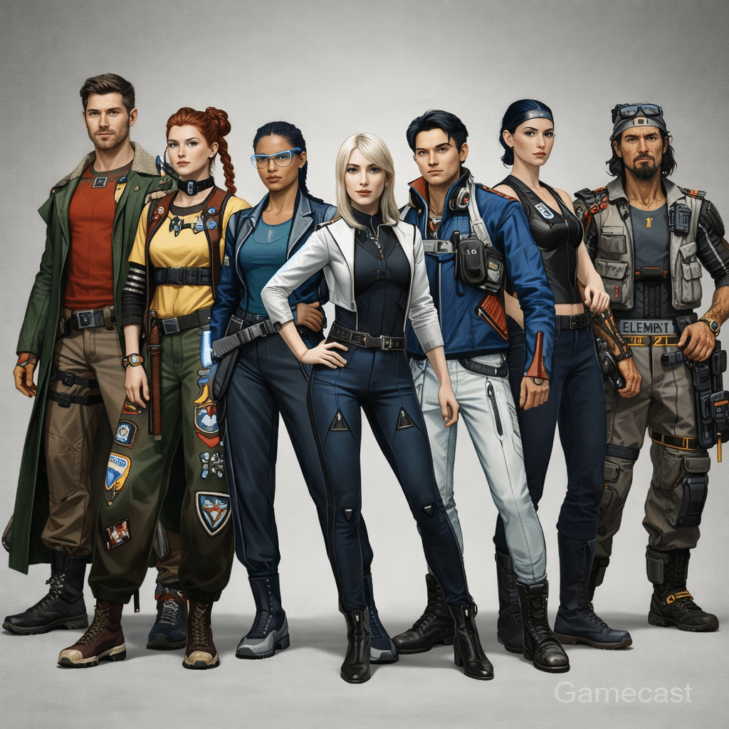 squadra futuristica in formazione