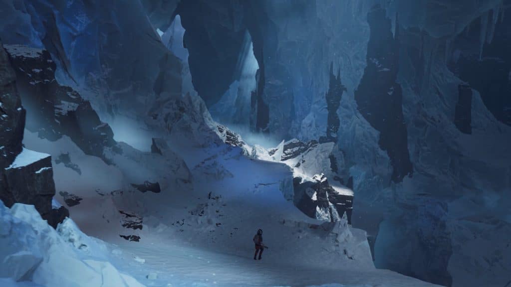 aphelion — ariane attraversa un ambiente alieno e innevato