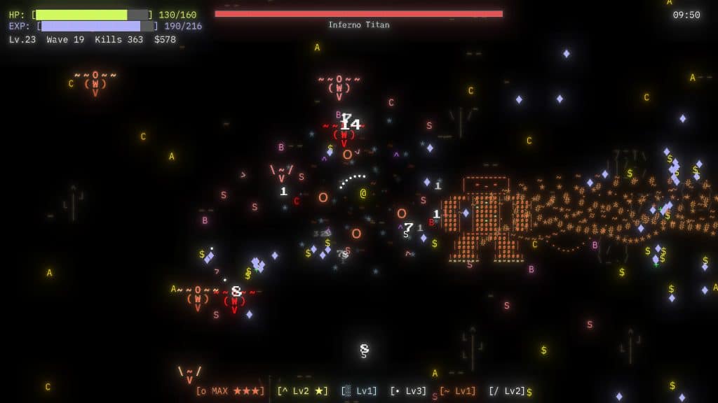 screenshot - ascii survivors