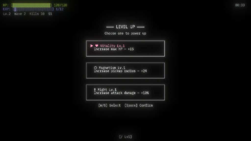 screenshot - ascii survivors