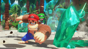 donkey kong bananza dlc: evento super mario a tempo