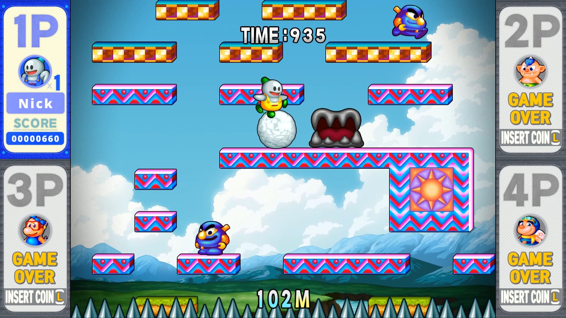 snow bros, la storia del classico arcade toaplan che trasformò la neve in design