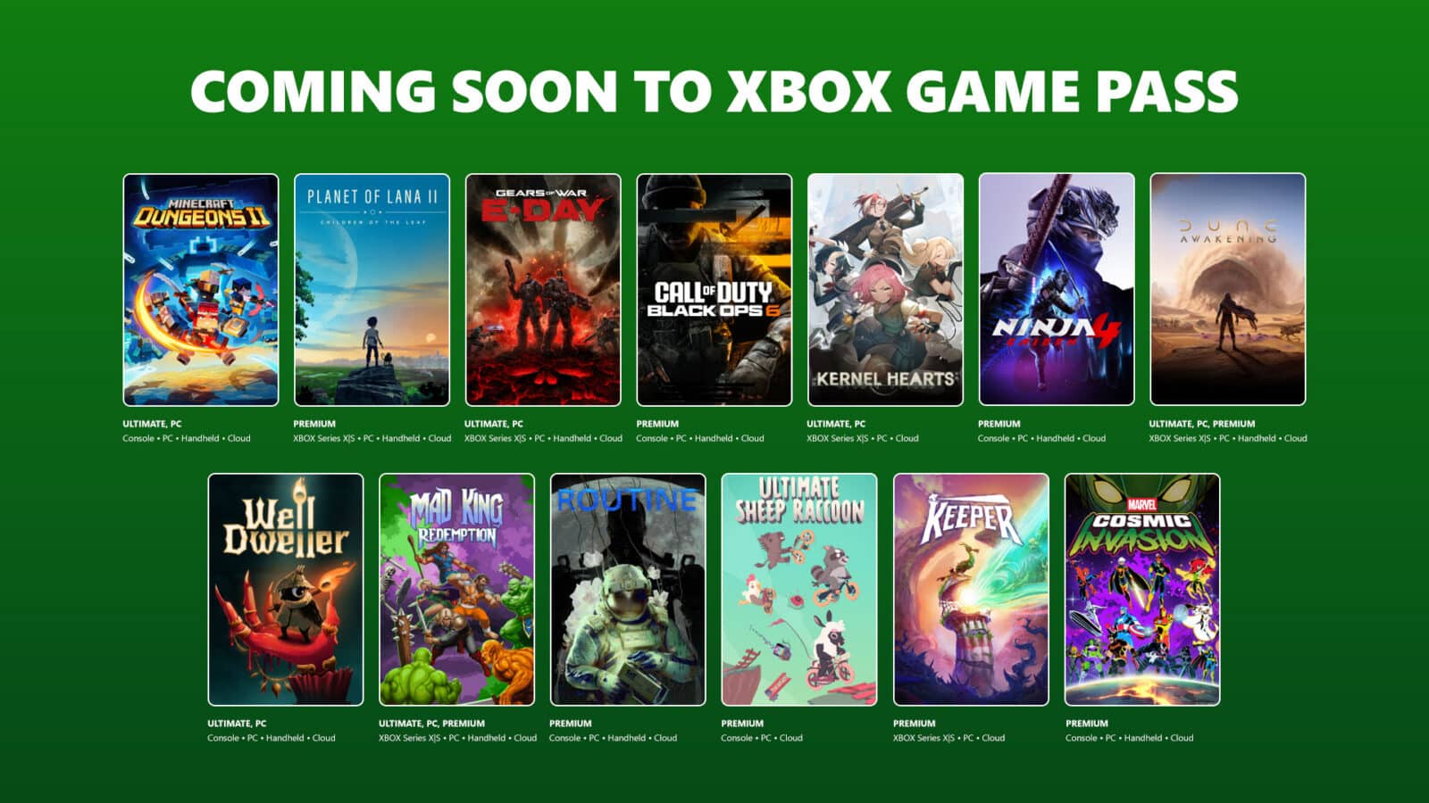xbox game pass settembre 2026: giochi in arrivo