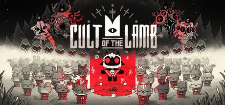 cult of the lamb, illustrazione promozionale ufficiale del gioco