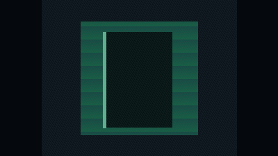 illustrazione originale: passaggio buio illuminato in verde